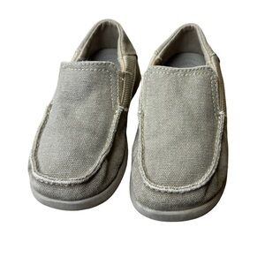 🤍 Crocs Santa Cruz II Canvas Slip On Shoes Kids C12 🤍
